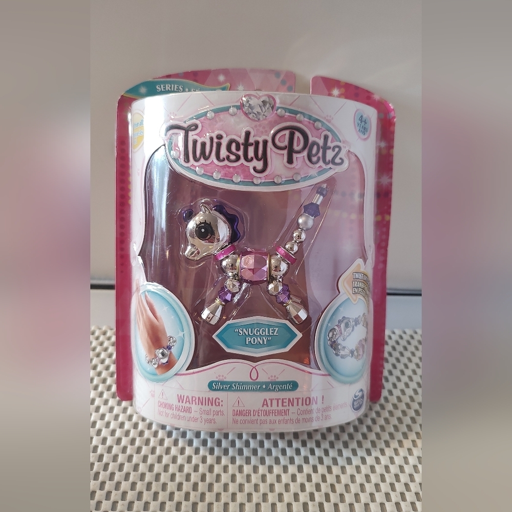 Twisty Petz Series 2 Bracelet Snugglez Pony Silver Shimmer Spin Master Authentic
